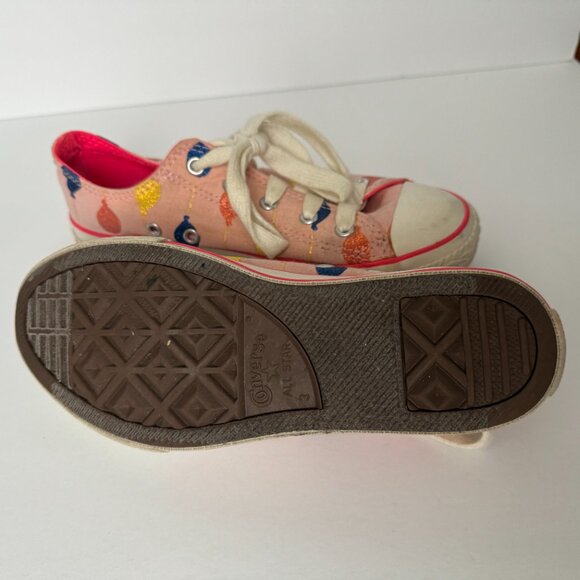 Converse All Star Pink with Glitter Balloons, Size Girls 3 or Womens 5 - Picture 7 of 10